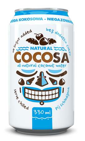 Woda Kokosowa Naturalna Niegazowana  - Diet (4 szt x 330 ml)