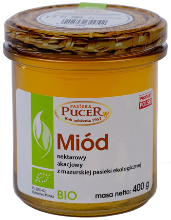 Miód Nektarowy Akacjowy  Bio 400 g