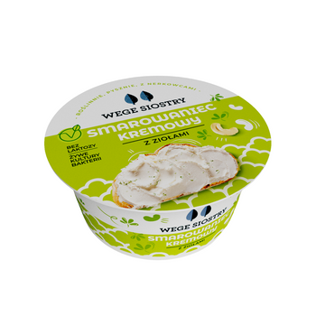 Wegańska Alternatywa Serka Twarogowego z Orzechów Nerkowca z Ziołami Bezglutenowa (2 szt x 130 g)