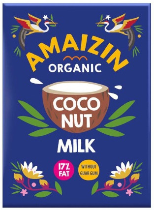Coconut Milk - Napój Kokosowy Bez Gumy Guar (17 % Tłuszczu) BIO  (Karton) (3 szt x 500 ml)