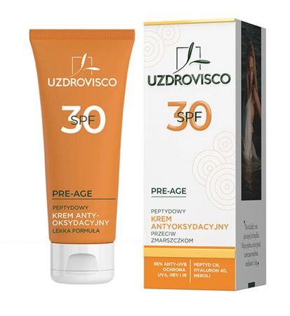 Krem Do Twarzy Antyoksydacyjny Peptydowy Przeciwzmarszczkowy Spf 30 50 Ml - Uzdrovisco (Pre