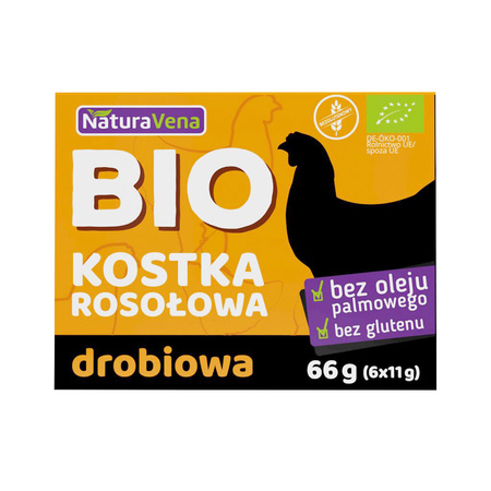 Bulion - Kostki Drobiowe Bezglutenowe Bio (6 X 11 G) (4 szt x 66 g)