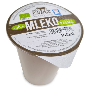 Mleko Pełne Świeże BIO 400 ml