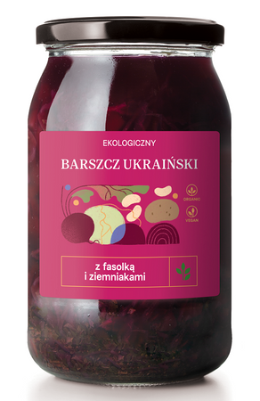 Zupa Barszcz Ukraiński z Fasolką i Ziemniakami BIO 900 ml