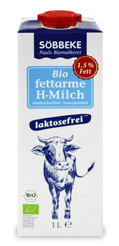 Mleko Bez Laktozy (1,5 % Tłuszczu) BIO (2 szt x 1 l)