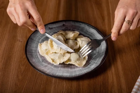 Orkiszowe pierożki z porem (450 g)