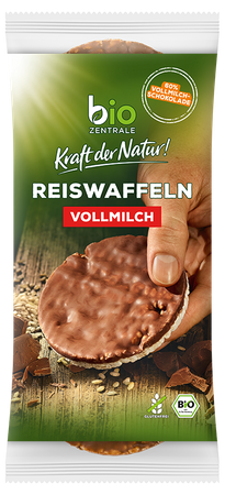 Wafle Ryżowe Z Mleczną Czekoladą Bezglutenowe Bio (2 szt x 100 g)