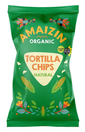 Chipsy Tortilla Kukurydziane Solone Bezglutenowe BIO (2 szt x 250 g)