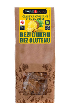 Ciastka Owsiane z Ananasem Bez Dodatku Cukrów Bezglutenowe (3 szt x 150 g)