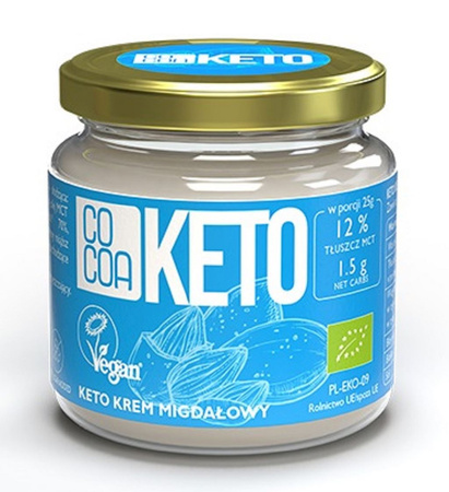 Krem Migdałowy Z Olejem Mct Bez Dodatku Cukrów Bezglutenowy Keto Bio 200 g