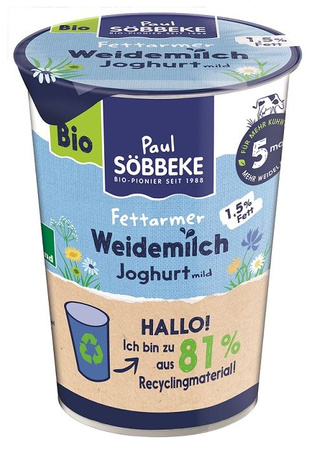 Jogurt Naturalny (1,5 % Tłuszczu w mleku) BIO 500 g