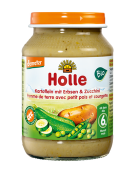 Ziemniak - Groszek - Cukinia Bez Dodatku Cukrów Bezglutenowe Od 6 Miesiąca Demeter BIO  (Słoik) (4 szt x 190 g)