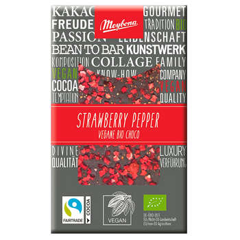 Czekolada Gorzka z Truskawkami i Pieprzem Fair Trade BIO (2 szt x 30 g)