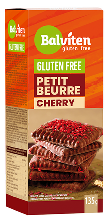 Herbatniki Petit Beurre w Polewie Kakaowej z Wiśniami Liofilizowanymi Bezglutenowe (2 szt x 135 g)