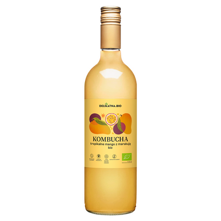 Kombucha Tropikalne Mango z Marakują BIO 750 ml