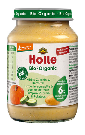 Dynia z Cukinią i Ziemniakami Bez Dodatku Cukrów Bezglutenowe Od 6 Miesiąca Demeter BIO (4 szt x 190 g)