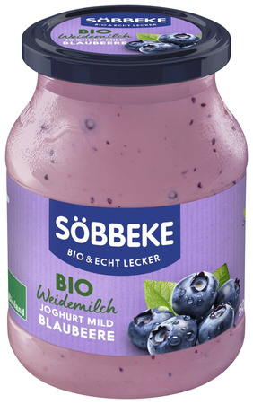 Jogurt Kremowy Jagodowy BIO  (Słoik) (2 szt x 500 g)