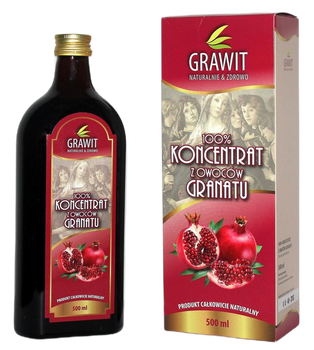 Koncentrat z owoców granatu 100 %  (Grawit) Bezglutenowy 500 ml