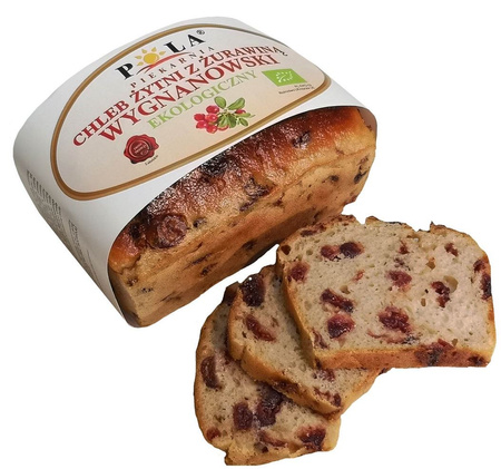 Chleb Żytni Wygnanowski z Żurawiną BIO 350 g