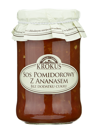 SOS POMIDOROWY Z ANANASEM BEZ DODATKU CUKRÓW BEZGLUTENOWY 340 g - KROKUS