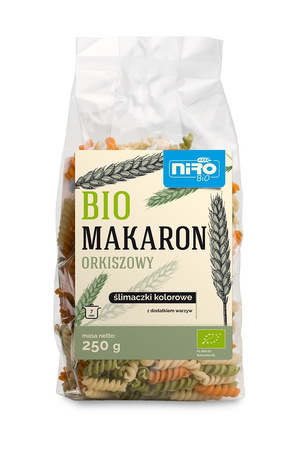 Makaron (Orkiszowy Trójkolorowy) Ślimaczki BIO 250 g