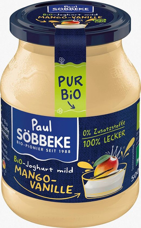 Jogurt Kremowy Mango - Wanilia BIO  (Słoik) (2 szt x 500 g)