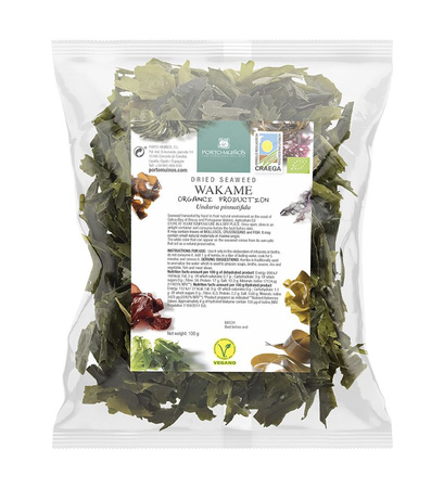 Algi Morskie Suszone - Wakame Bio 100 G (Torebka Foliowa)