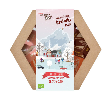 Box Prezentowy Świąteczny - Mix Wegańskich Krówek Bezglutenowych BIO 195 g