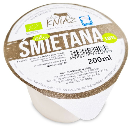 Śmietana 18 % BIO 200 ml
