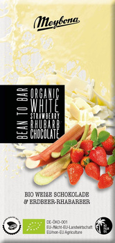 Czekolada Biała z Truskawkami i Rabarbarem BIO (2 szt x 100 g)