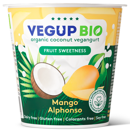 Deser Kokosowy Mango Bezglutenowy Vegangurt BIO (4 szt x 140 g)