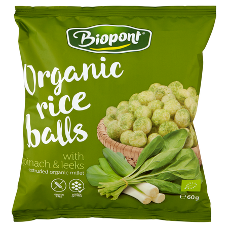 Chrupki Ryżowe Ze Szpinakiem i Porem Bezglutenowe BIO (12 szt x 60 g)