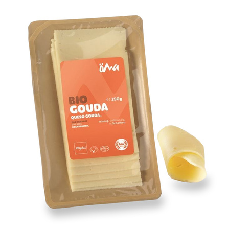 Ser gouda Plastry BIO (48 % Tłuszczu w Suchej Masie) 150 g