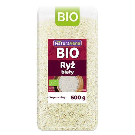 Ryż Biały Długoziarnisty Bezglutenowy BIO (6 szt x 500 g)