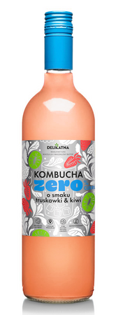 Kombucha o Smaku Truskawki i Kiwi Zero % Cukru 700 ml