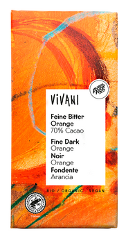 Czekolada Gorzka o Smaku Pomarańczowym BIO (2 szt x 80 g)