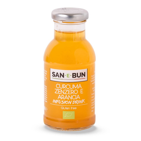 Napój Infusion Jabłko - Imbir - Pomarańcza - Kurkuma Bez Dodatku Cukrów Bezglutenowy BIO 200 ml