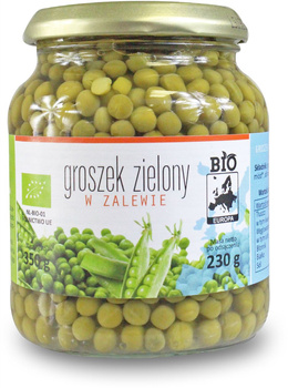 Groszek Zielony w Zalewie BIO 350 g (230 g) (Słoik)