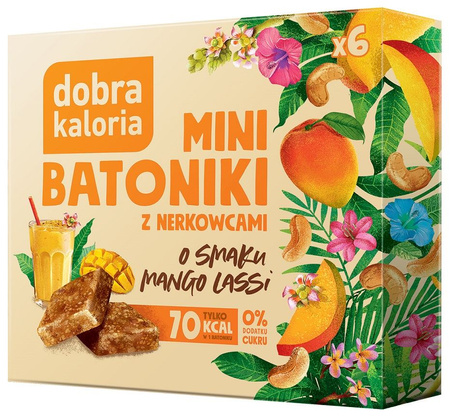 Batoniki Mini z Nerkowców o Smaku Mango Lassi Bez Dodatku Cukrów (6 x 17 g) (2 szt x 102 g)