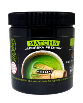 Herbata Zielona Matcha Japońska Bezglutenowa BIO 60 g
