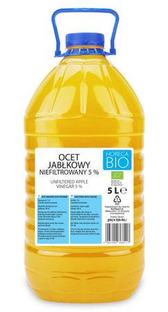 Ocet Jabłkowy 5 % Niefiltrowany BIO 5 L