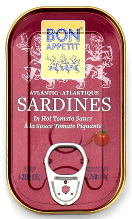 Sardynki Portugalskie w Pikantnym Sosie Pomidorowym 120 g () (4 szt x 78 g)