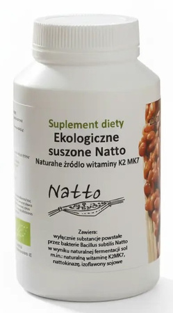 Sfermentowana Soja (Natto) Suszona BIO 120 Kapsułek