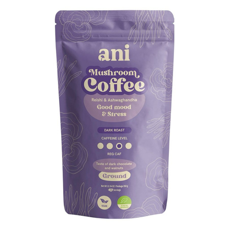 Kawa Mielona Arabica z Reishi i Ashwagandhą BIO 350 g