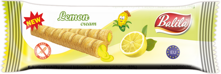 Rurki Kukurydziane z Kremem o Smaku Cytrynowym Bezglutenowe (24 szt x 18 g)