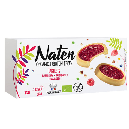 Ciastka Tartaletki z Dżemem Malinowym Bezglutenowe BIO (2 szt x 130 g)
