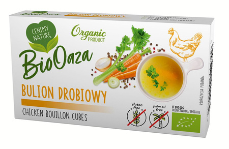 Bulion - Kostki Drobiowe Bez Dodatku Cukrów Bezglutenowe BIO (6 x 11 g) (4 szt x 66 g)