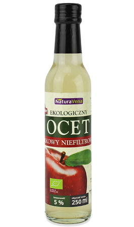 Ocet Jabłkowy 5 % Niefiltrowany  Bio 250 ml (3 szt x 0,25 ml)