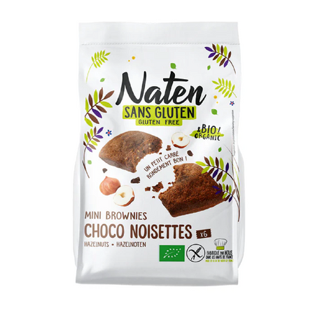 Ciastka Brownies z Czekoladą i Orzechami Laskowymi Bezglutenowe BIO (2 szt x 170 g)