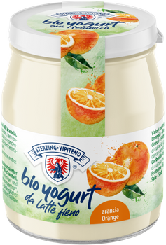 Jogurt Pomarańczowy z Mleka Siennego Bezglutenowy BIO  (Słoik) - Sterzing (4 szt x 150 g)
